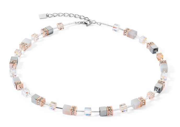 GEO CUBE AGATE & ROSE GOLD STAINLESS STEEL 4017/10_0235
