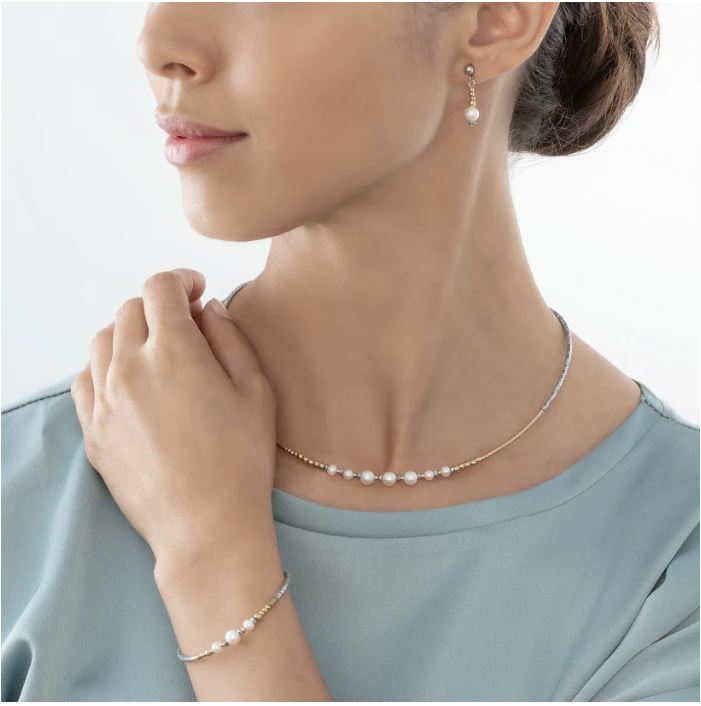 FRESHWATER PEARLS, STAINLESS STEEL GOLD 1117/10_1426