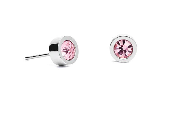 STUD EARRINGS WITH CRYSTALS 0228/21_1917 - ROSE 0228/21-1917