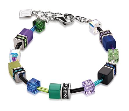 COEUR DE LION - Geocube blue/green/purple synthetic tigers eye 2838_1554