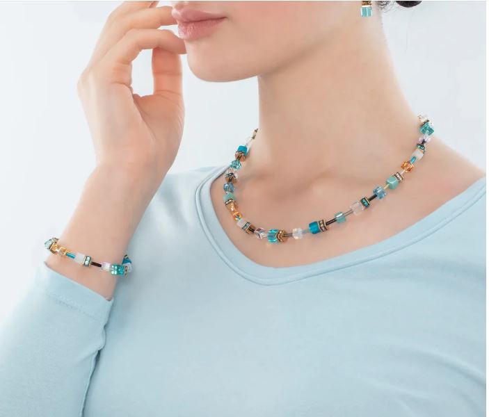 GEOCUBE FRESH TURQUOISE, WHITE & GOLD 2838_0616