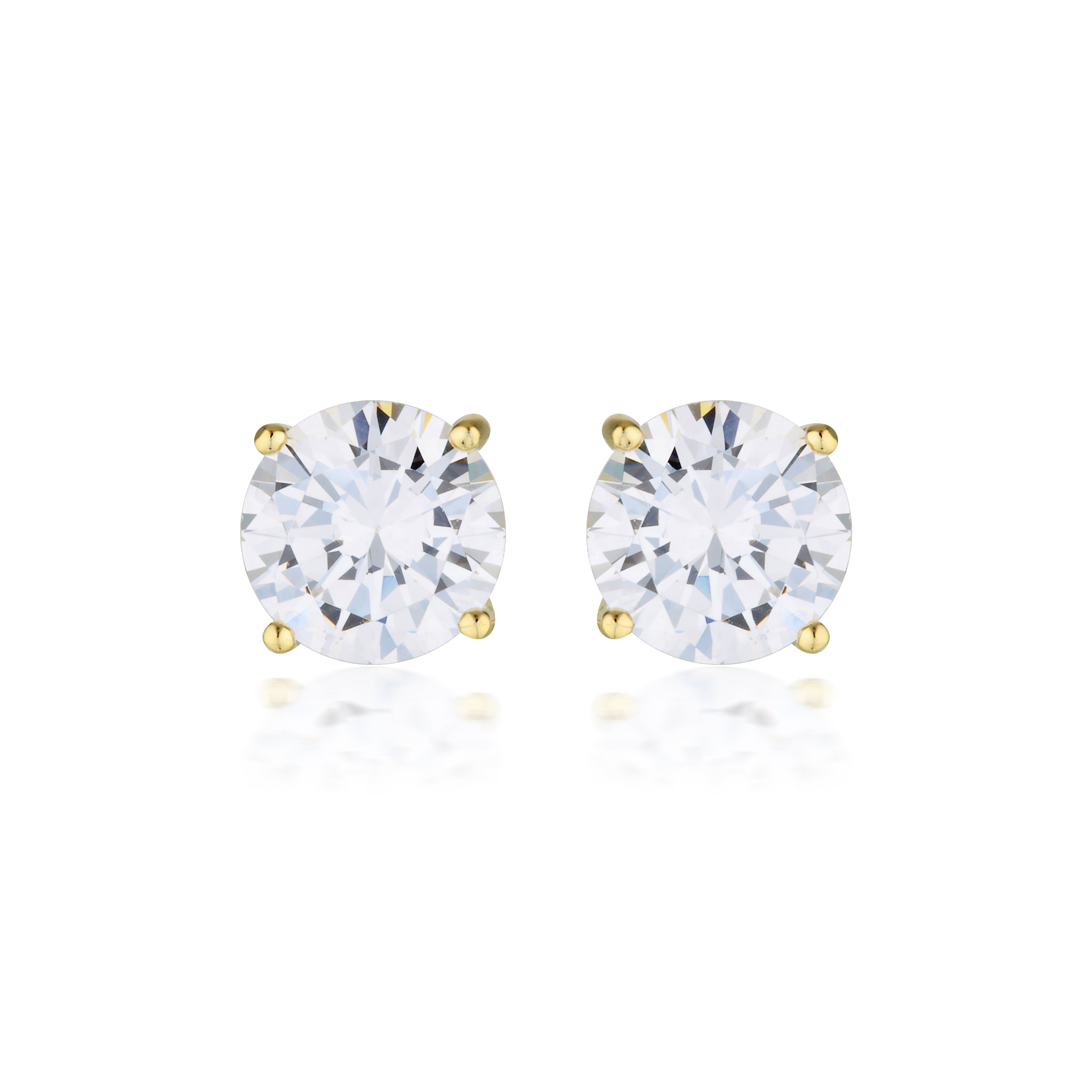 Georgini Moissanite Studs 3.00ct in 9ct Yellow Gold