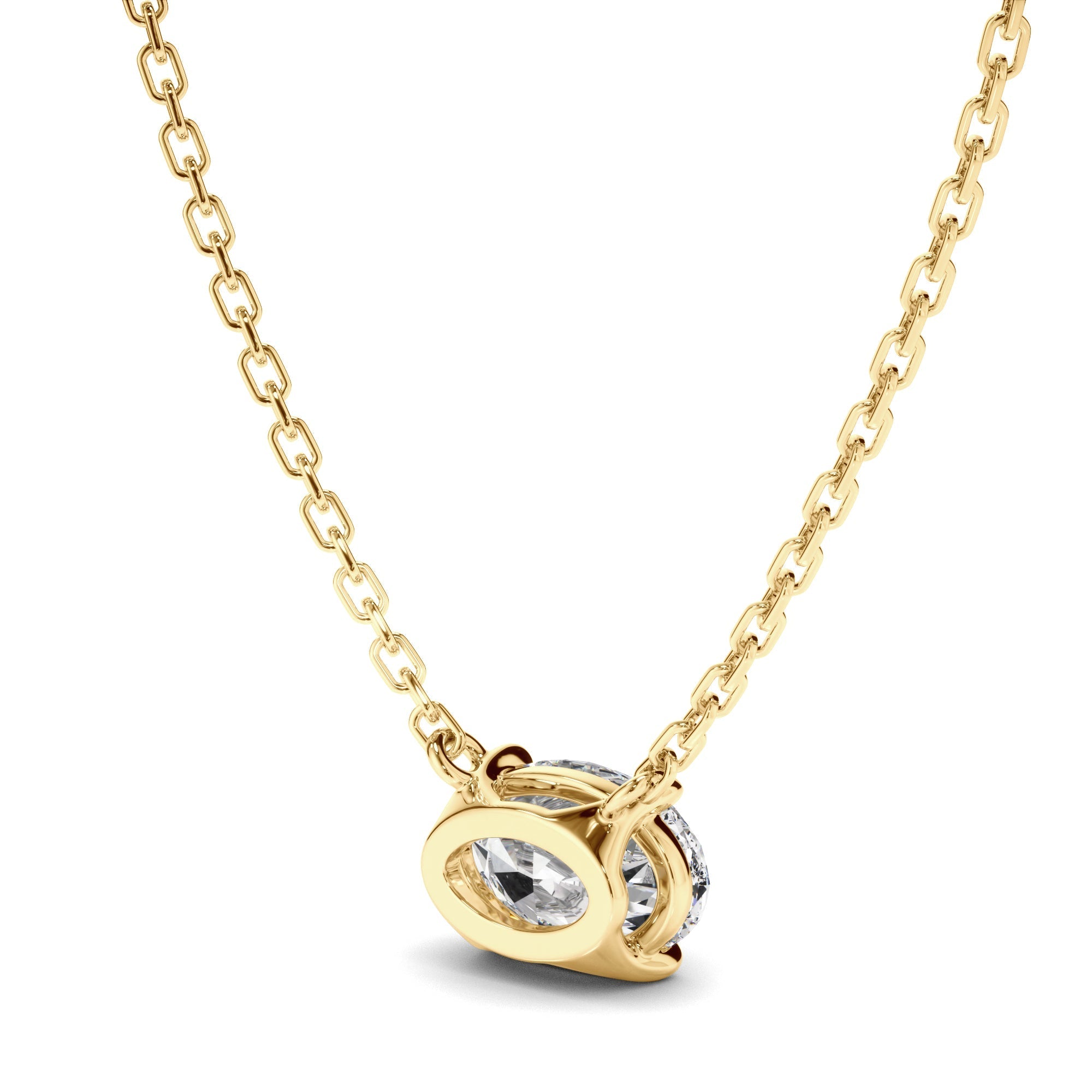 East West Oval Cut Diamond Necklet