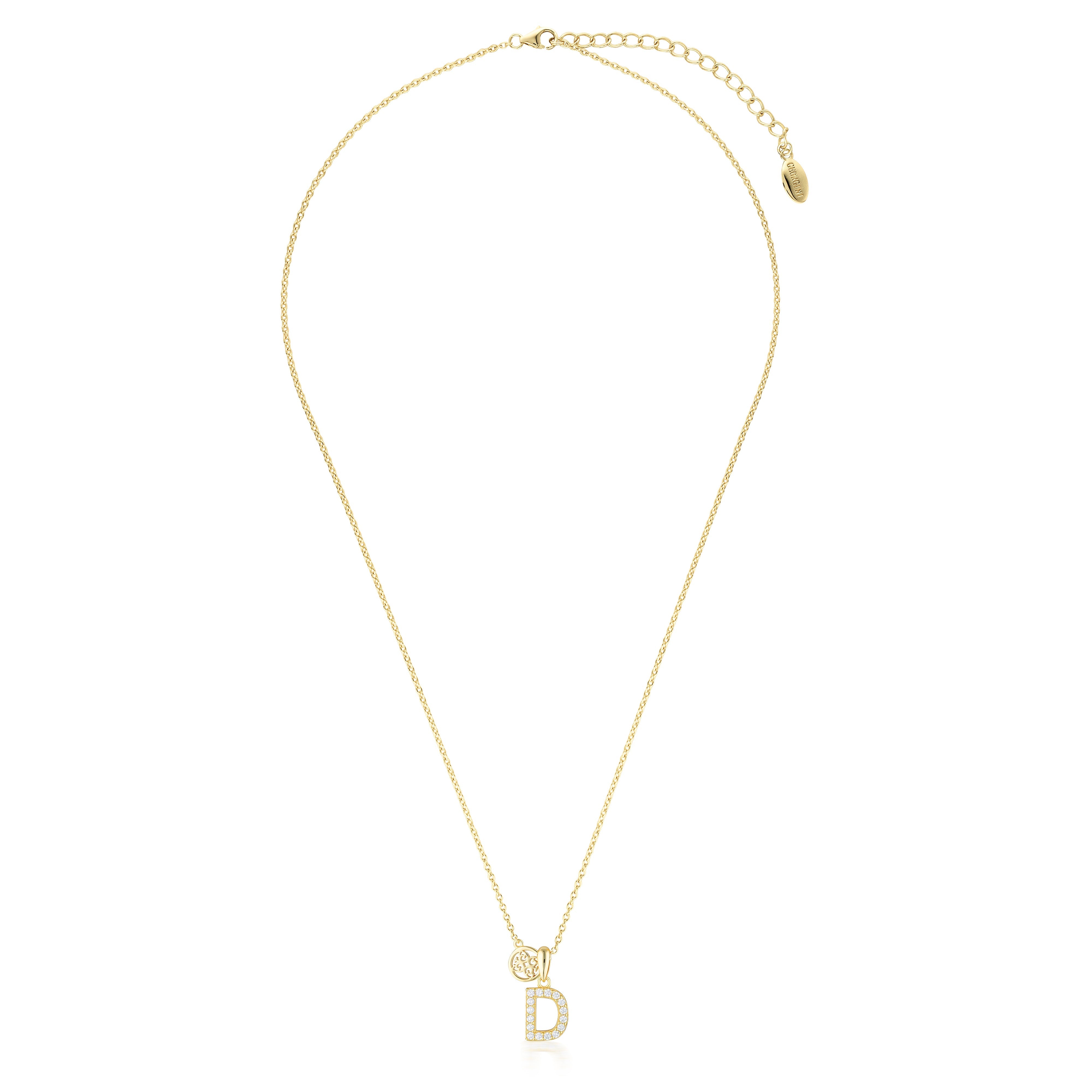 Georgini Luxury Letters D Initial Pendant Gold