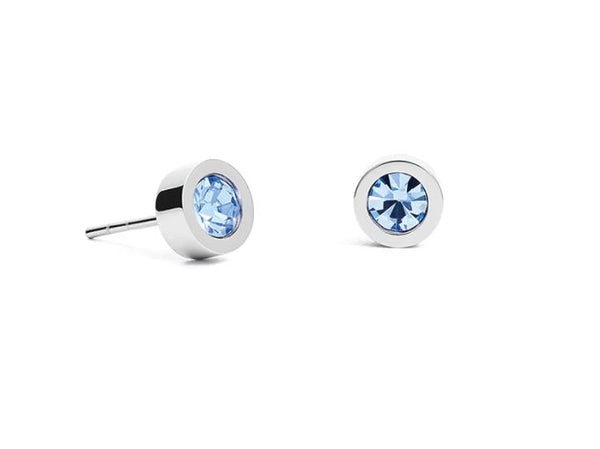 STUD EARRINGS WITH CRYSTALS 0228/21_0741 - BLUE