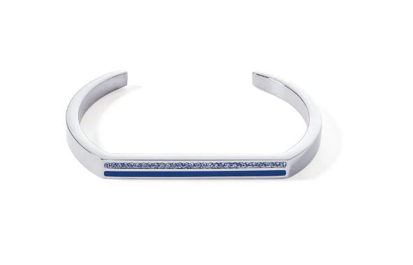 BLUE BANGLE STAINLESS STEEL WITH CRYSTALS 0133_0717