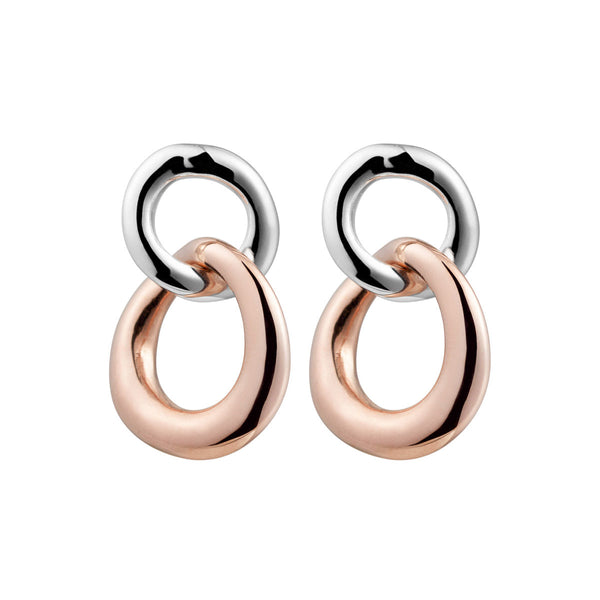 NAJO Tranquila Stud Rose Gold and Silver Earring