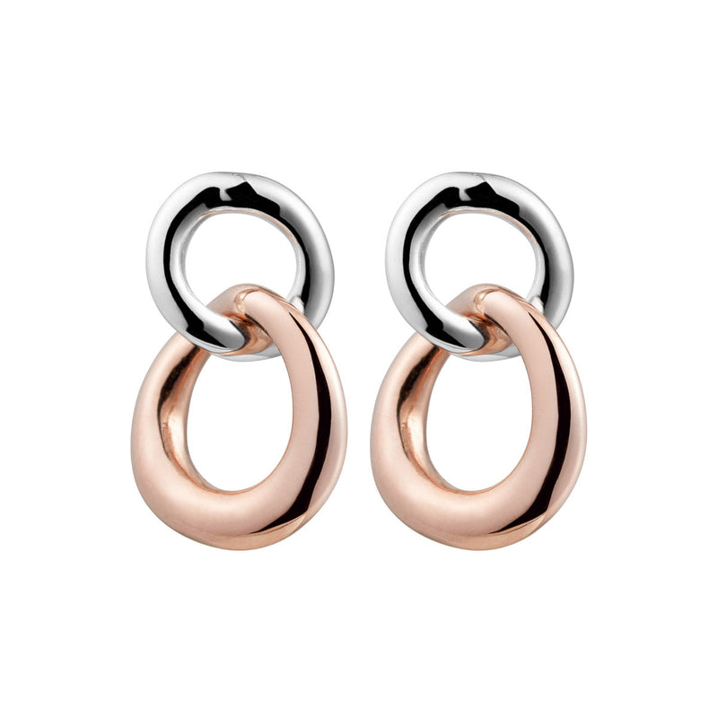 NAJO Tranquila Stud Rose Gold and Silver Earring