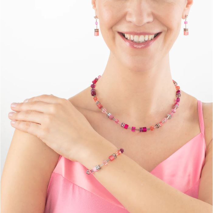 GEO CUBE VIVA MAGENTA NECKLACE 2838/10_0422