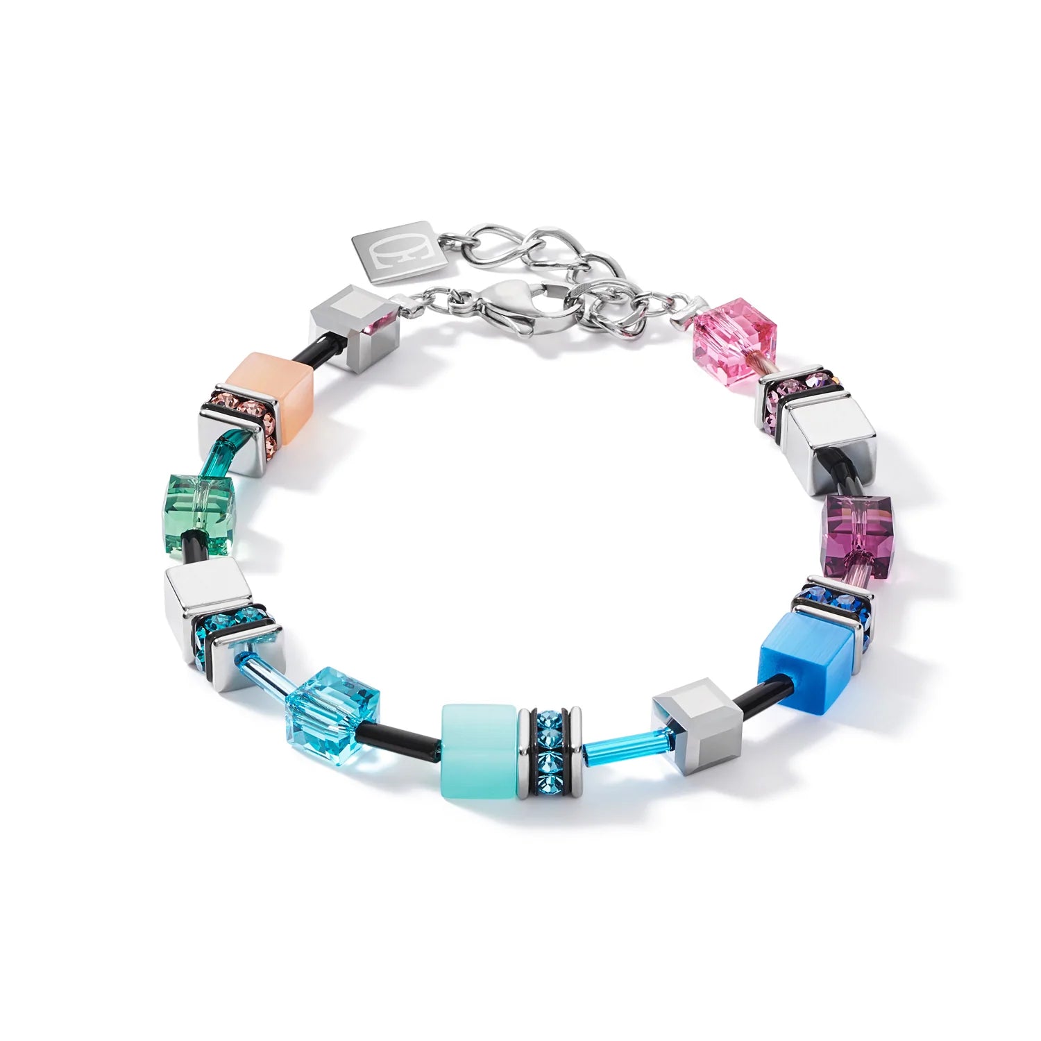 COEUR DE LION - Geocube Soft Pink, Blue & Shinning Silver 2840_1544
