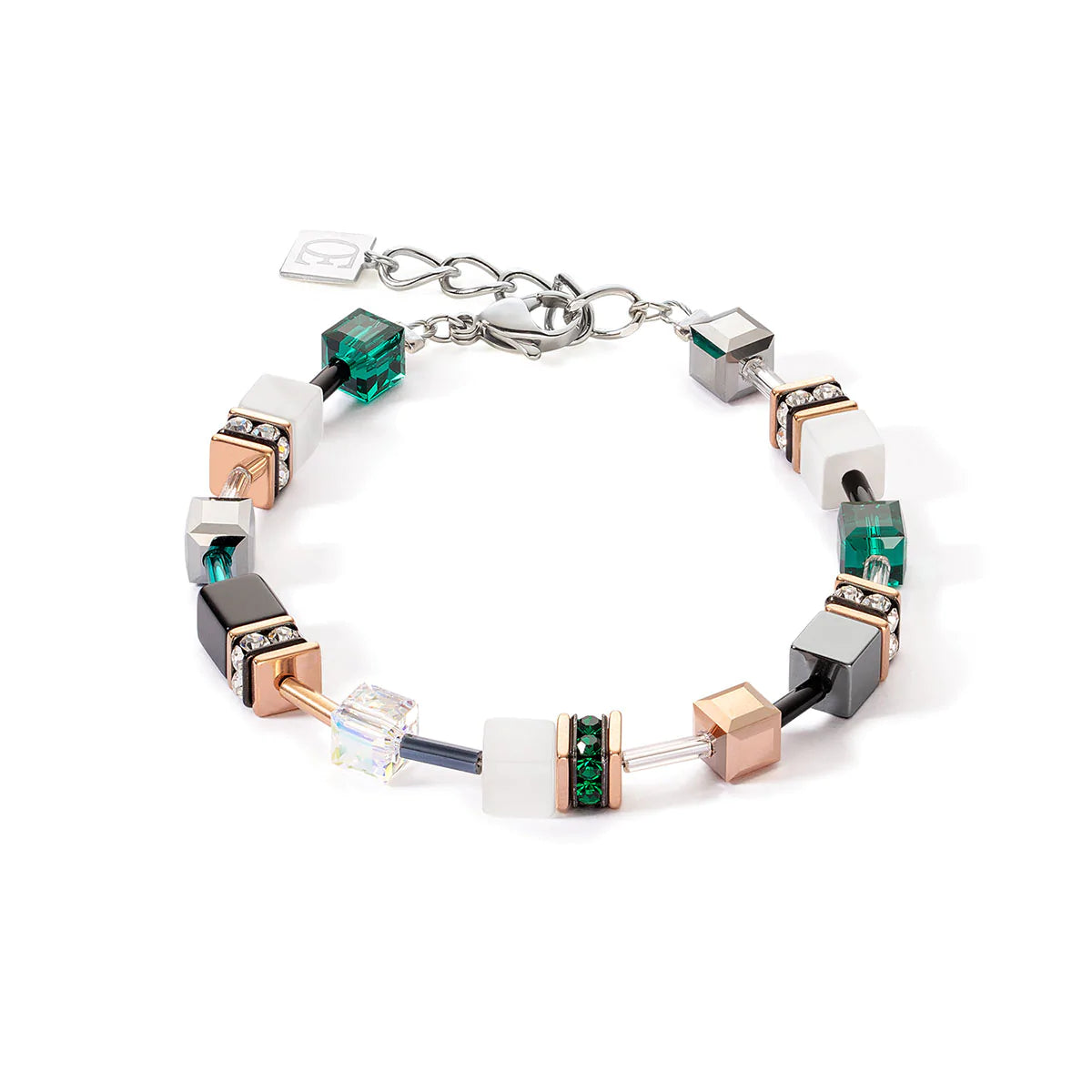 COEUR DE LION - Geocube Fresh White, Rose Gold & Emerald 4013_0521