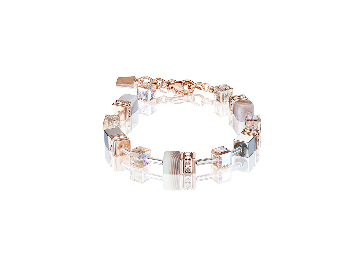 COEUR DE LION - Geocube Botswana Agate & Blush Champagne 4017_0230