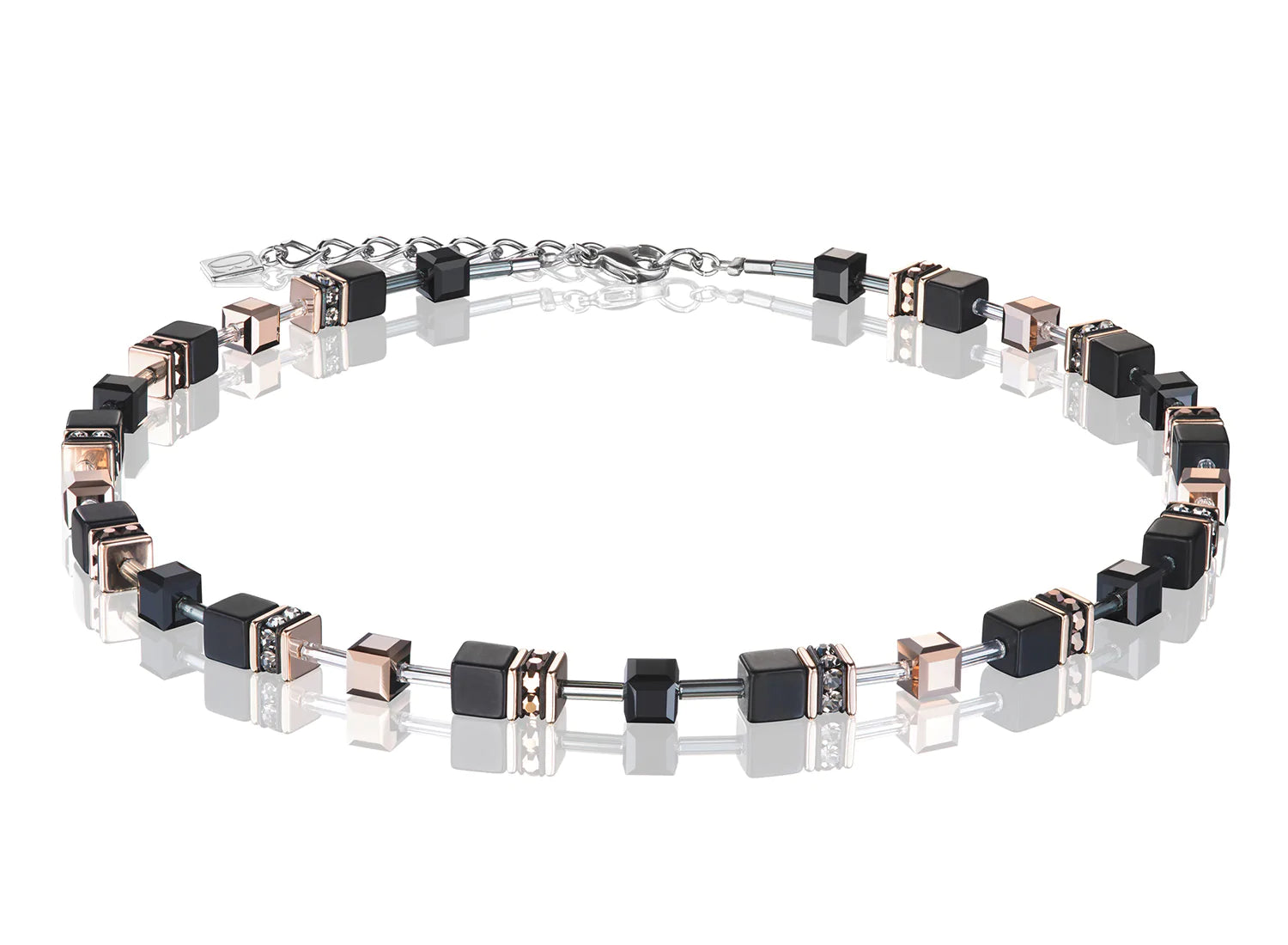 COEUR DE LION - Geocube Rose Gold and Onyx 4018_1300
