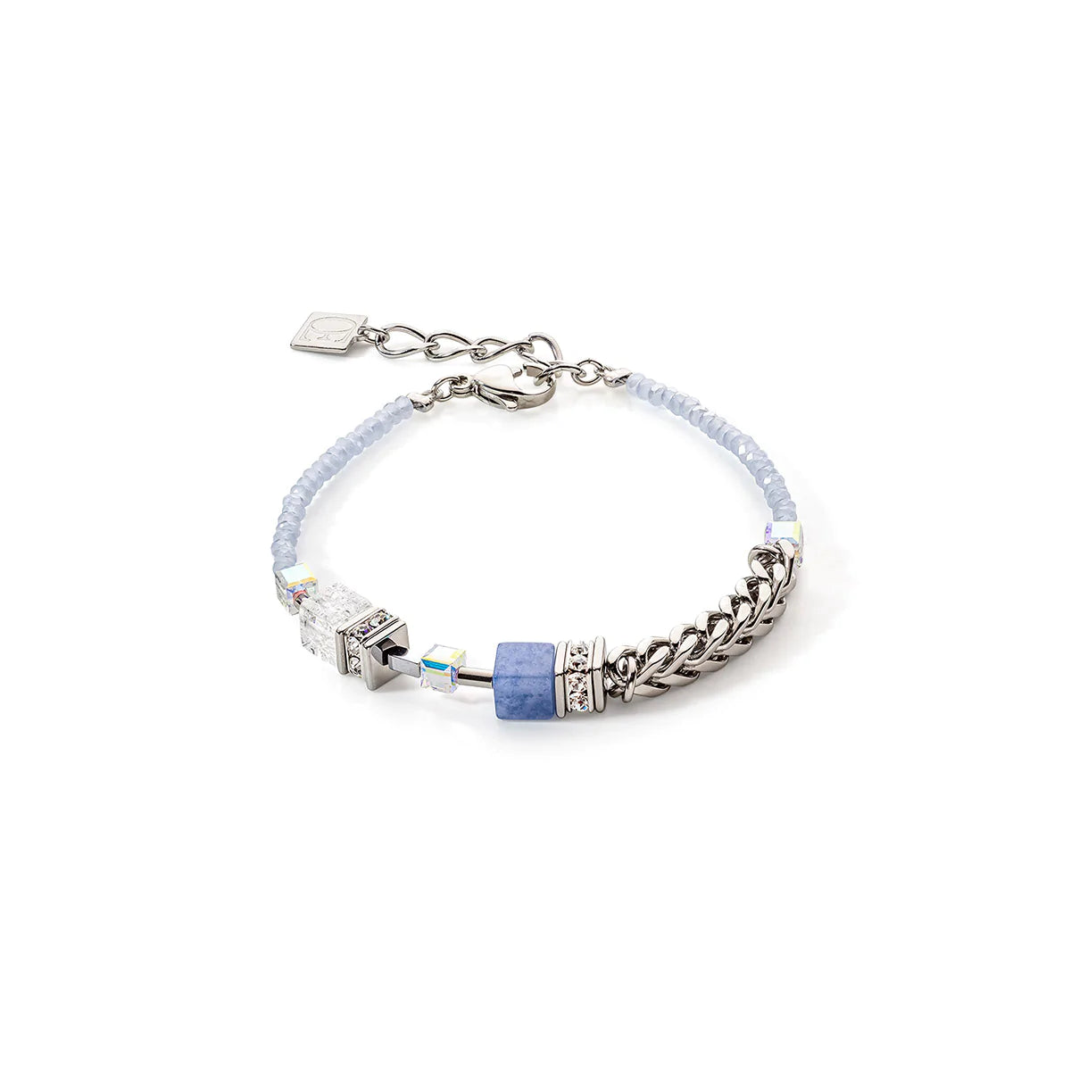 COEUR DE LION - Precious Fusion Chunky Chain & Light Blue Geocube 5085_0720