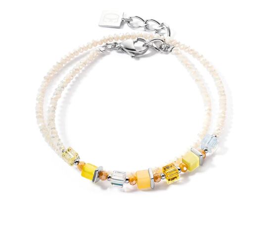 JOYFUL COLOURS WRAP BRACELET SILVER YELLOW 4564/30_0100