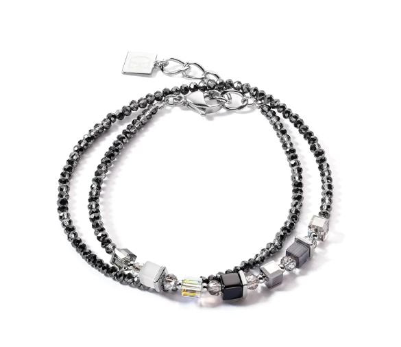 JOYFUL COLOURS WRAP BRACELET SILVER GREY 4564/30_1200