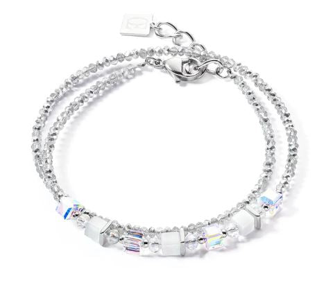 JOYFUL COLOURS WRAP BRACELET SILVER WHITE 4564/30_1400