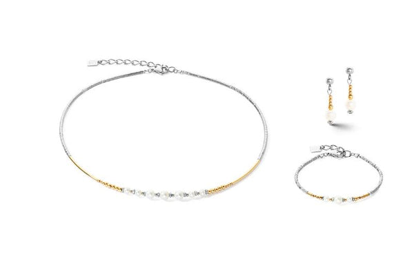FRESHWATER PEARLS, STAINLESS STEEL GOLD 1117/10_1426