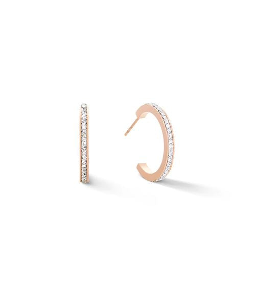 HOOP ROSE GOLD & CRYSTAL PAVÉ EARRINGS 0139/21_1822