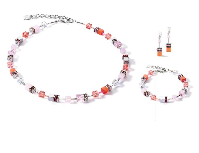 GEOCUBE SOFT PINK, WATERMELON & SILVER 3339_0319