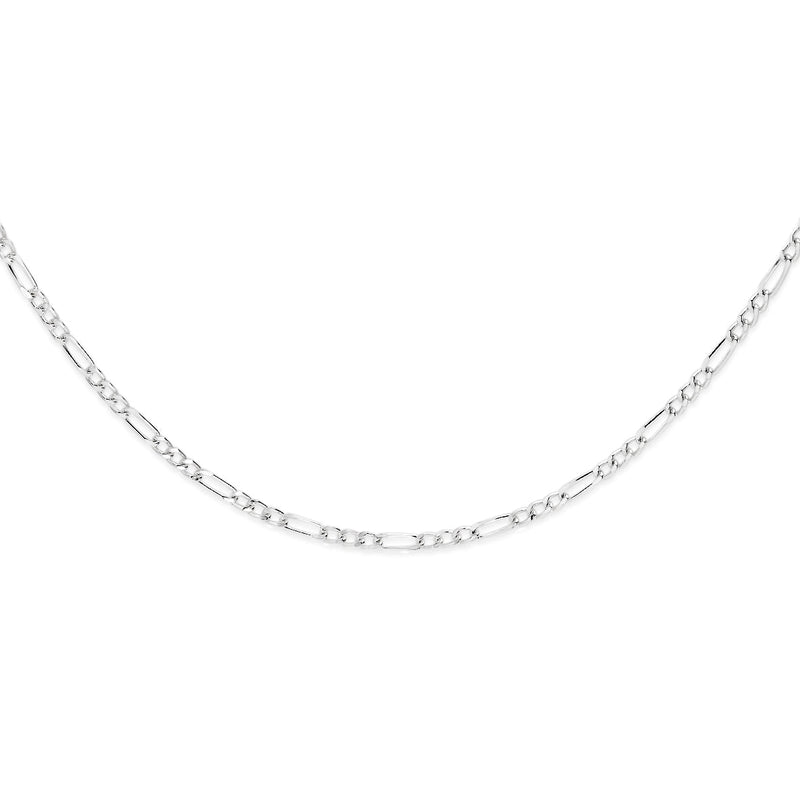 Sterling silver 1:3 figaro link chain