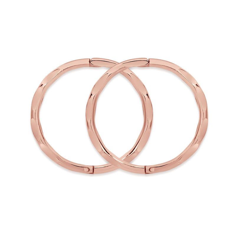 9ct rose gold medium faceted gold sleepers