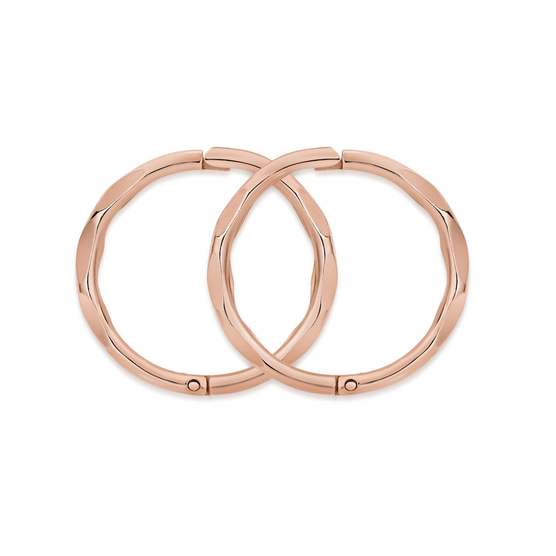 9ct rose gold small faceted gold sleepers