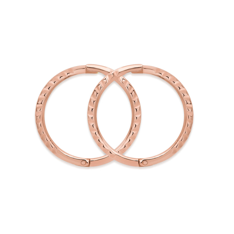 9ct rose gold small twist gold sleepers