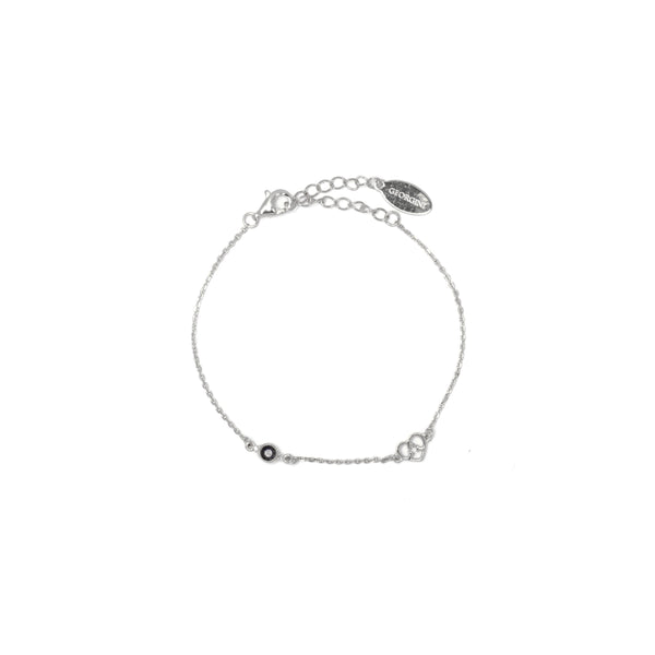 Diamonds by Georgini Natural Sapphire and Two Natural Diamond September Bracelet Silver