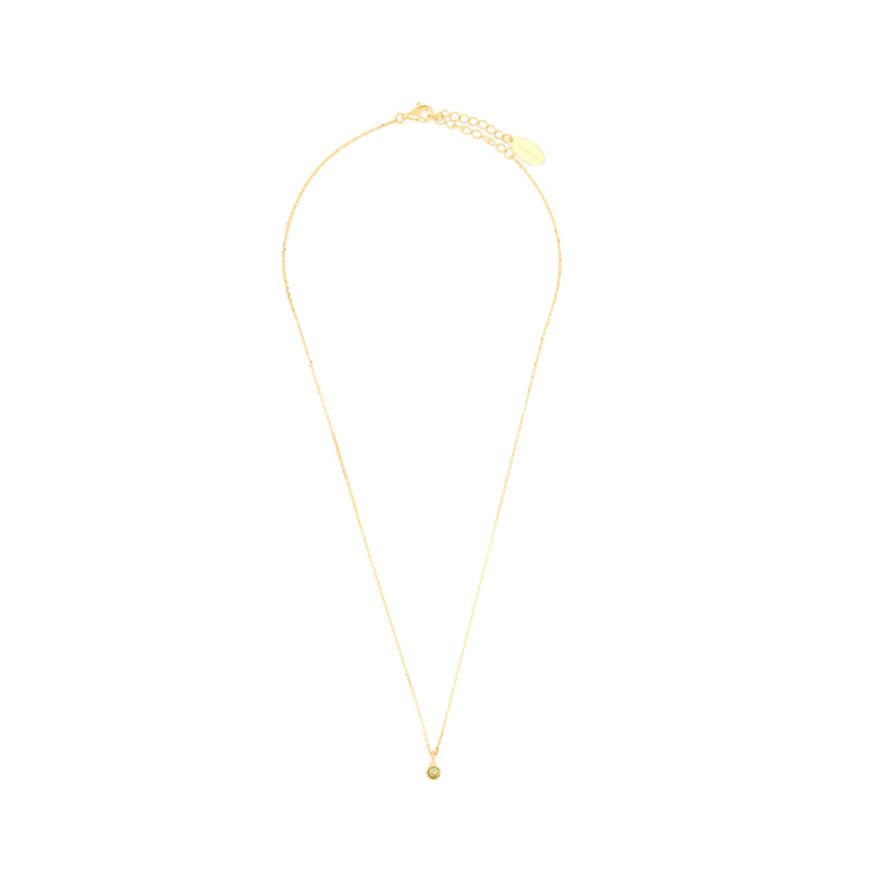 Diamonds by Georgini Natural Peridot and Diamond August Pendant Gold