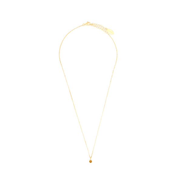 Diamonds by Georgini Natural Citrine and Diamond November Pendant Gold