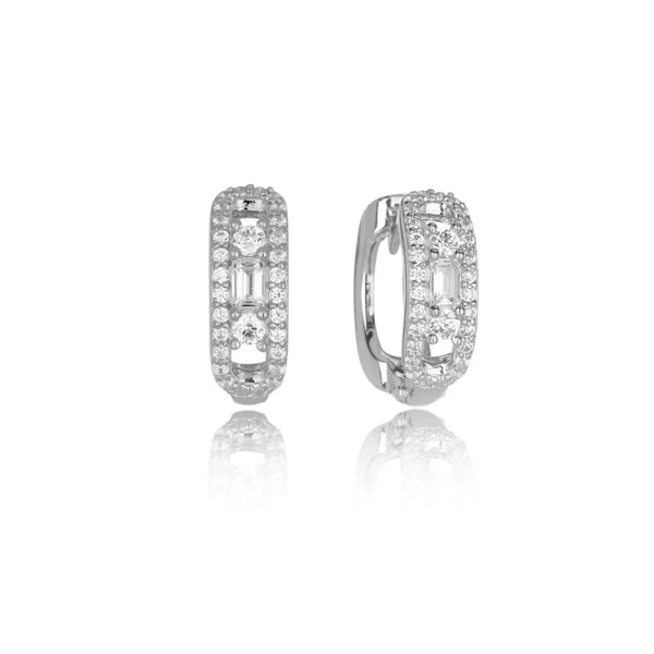 Georgini Gifts Jasmine Hoop Earrings Silver