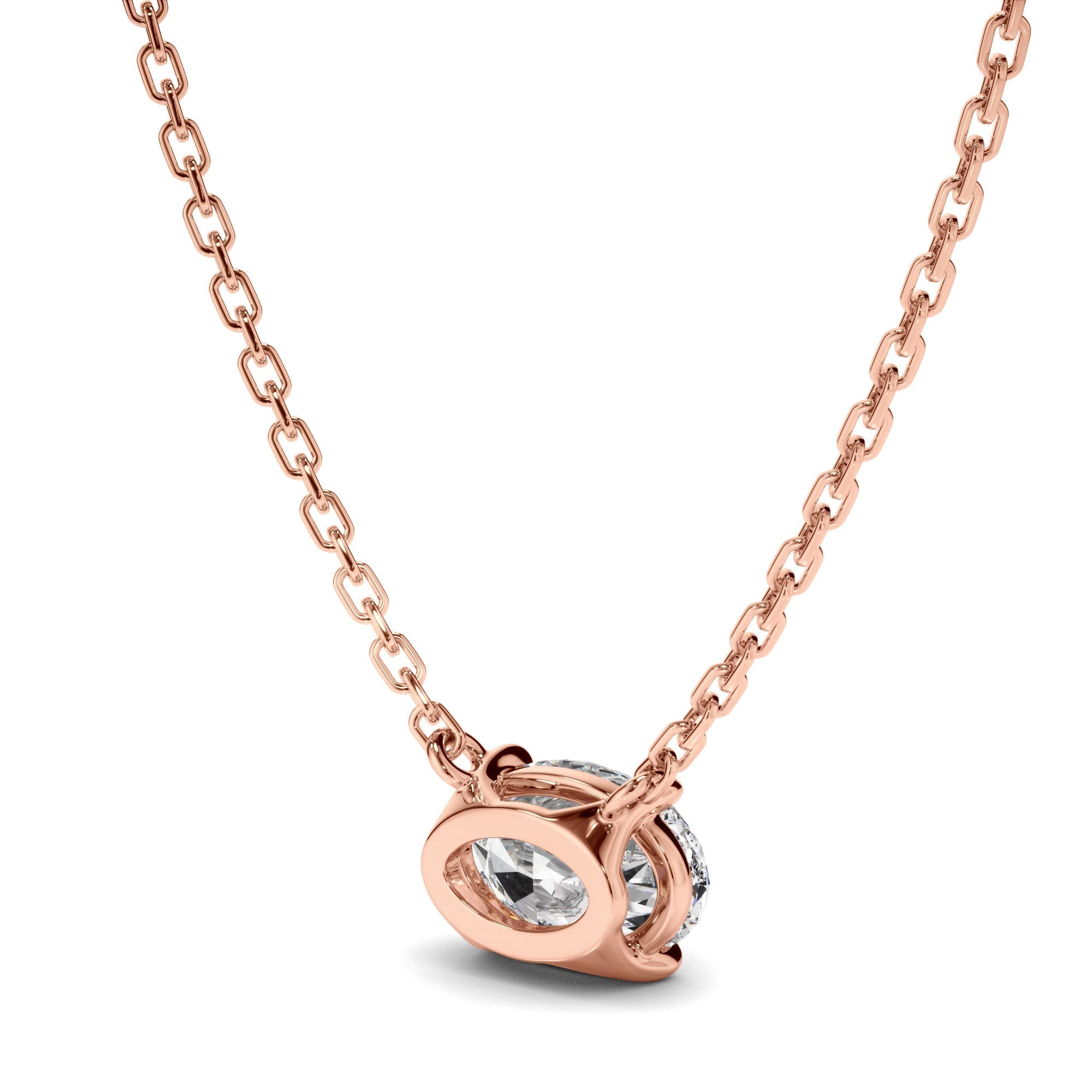 East West Oval Cut Diamond Necklet