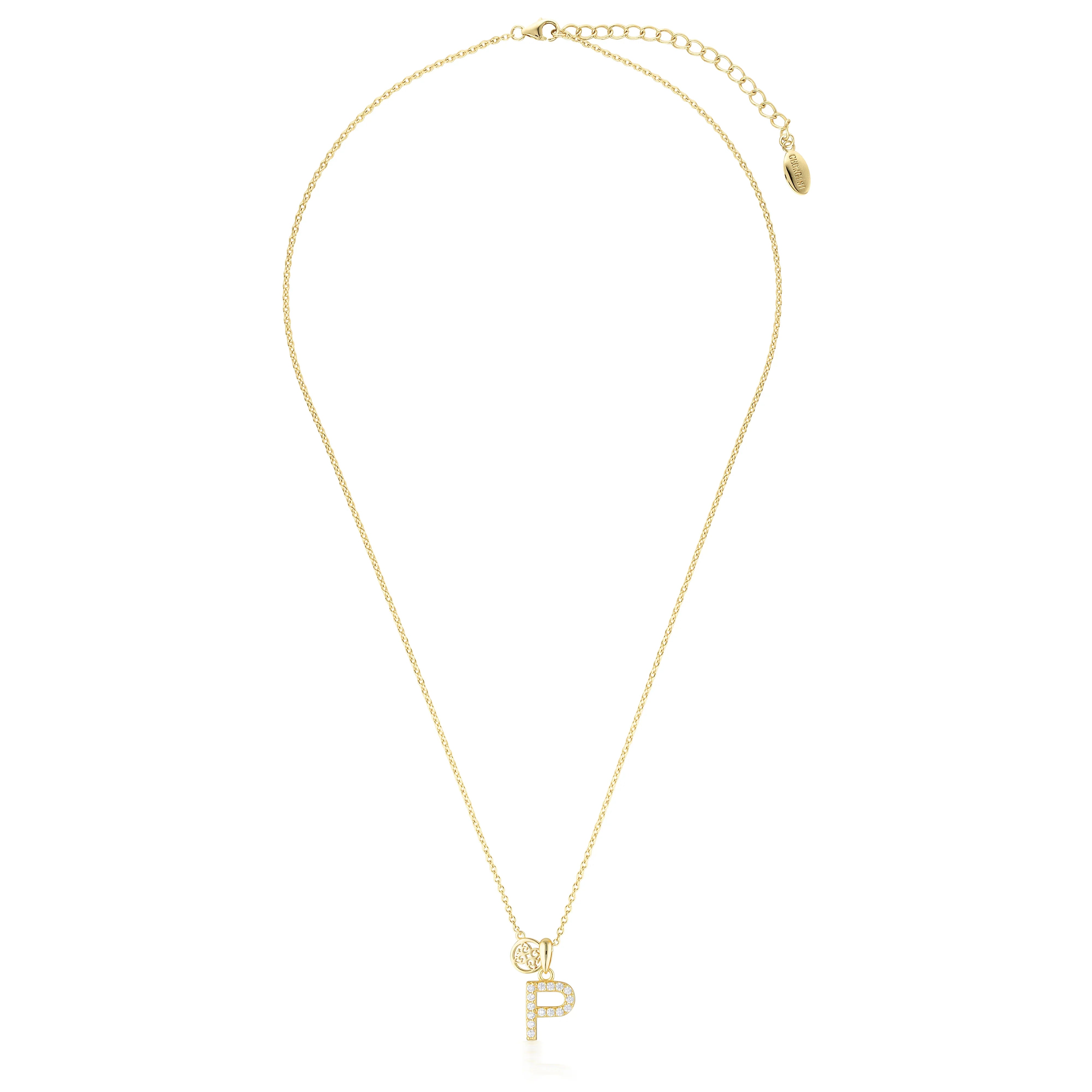 Georgini Luxury Letters P Initial Pendant Gold