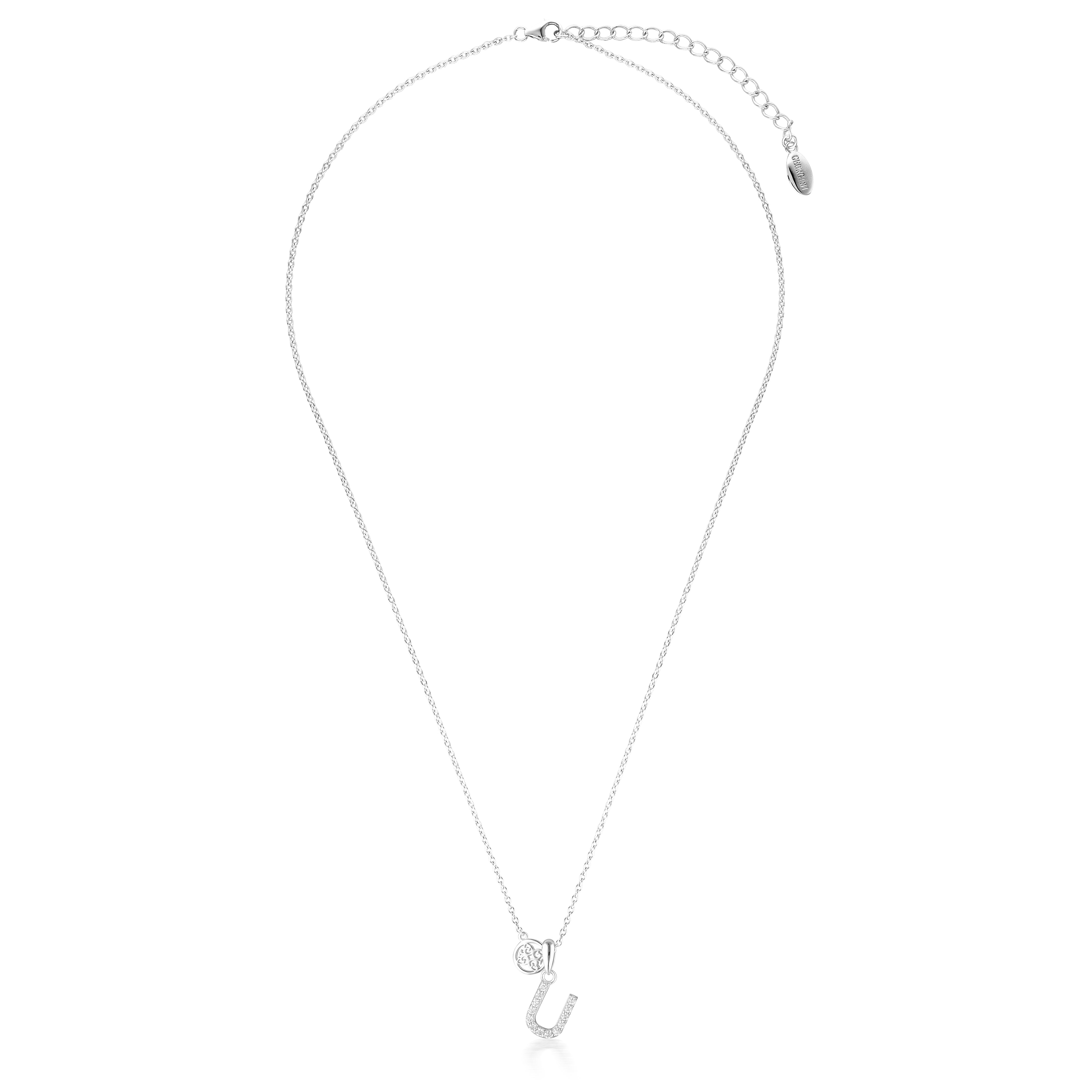 Georgini Luxury Letters U Initial Pendant Silver