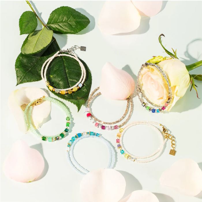 JOYFUL COLOURS WRAP BRACELET GOLD PASTEL RAINBOW 4564/30_1522