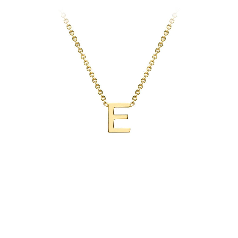9ct Yellow Gold 'E' Initial Adjustable Letter Necklace 38/43cm