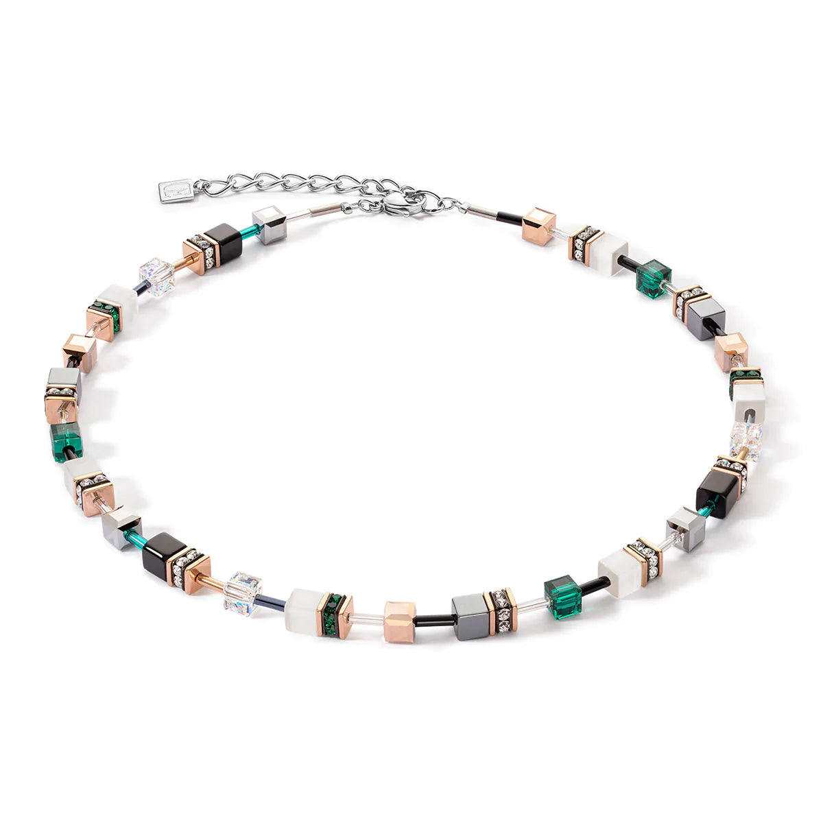 COEUR DE LION - Geocube Fresh White, Rose Gold & Emerald 4013_0521