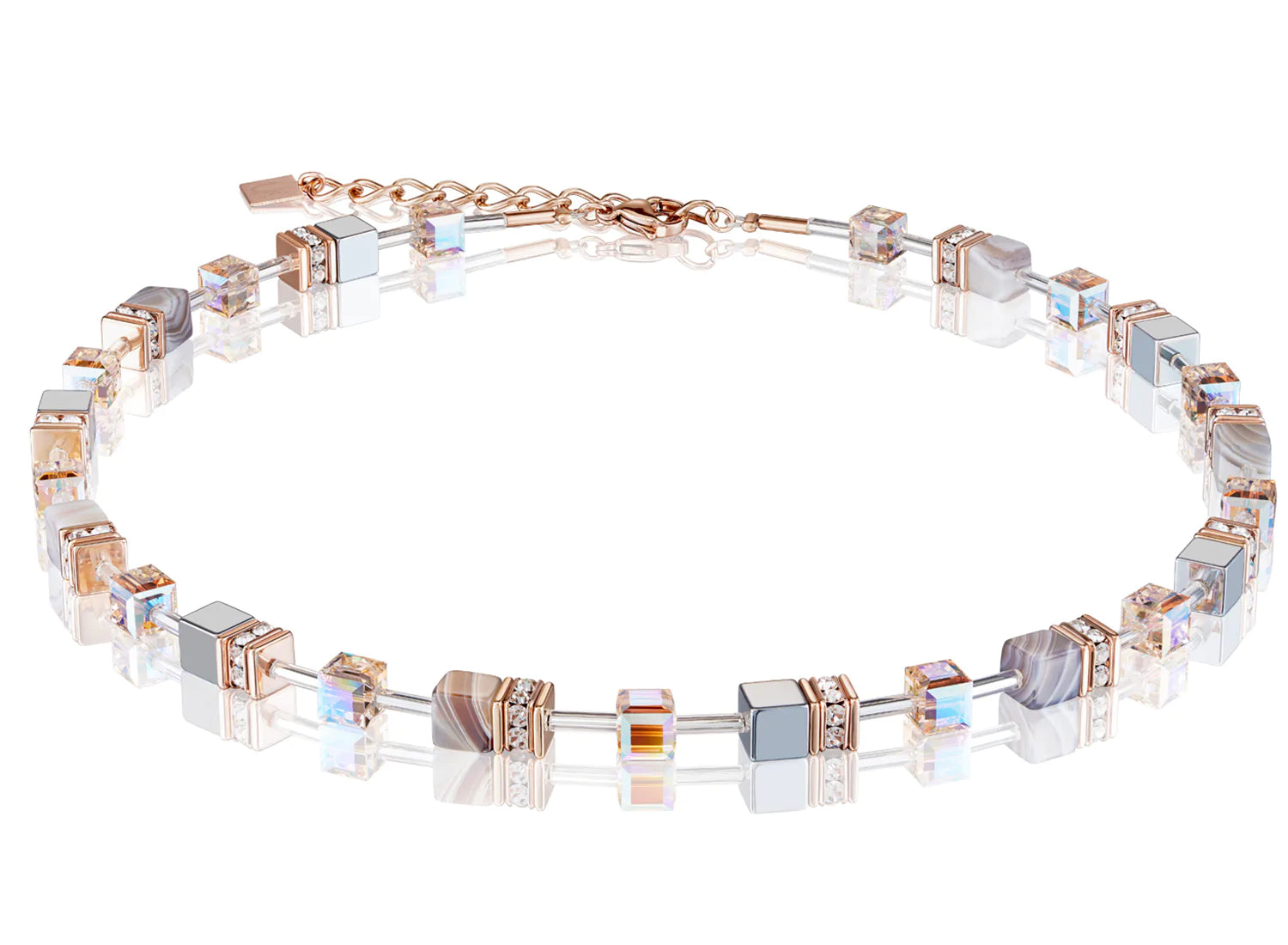 COEUR DE LION - Geocube Botswana Agate & Blush Champagne 4017_0230