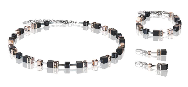 COEUR DE LION - Geocube Rose Gold and Onyx 4018_1300