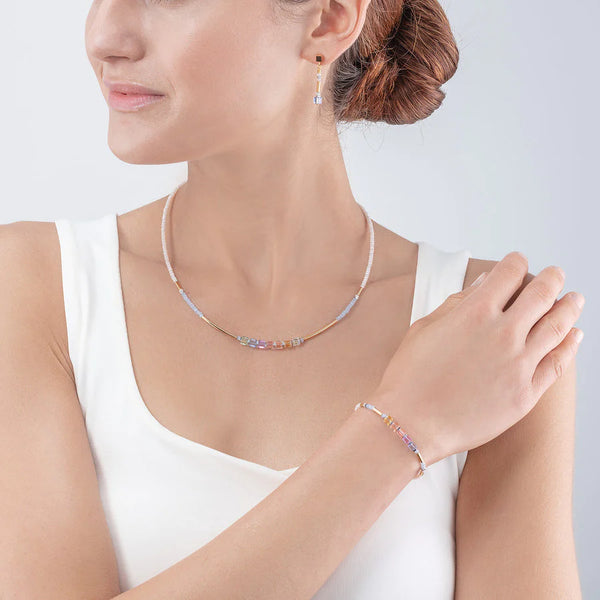 COEUR DE LION - Geocube Shades Of Pastels, Hematite & Rose Gold 5027_1522