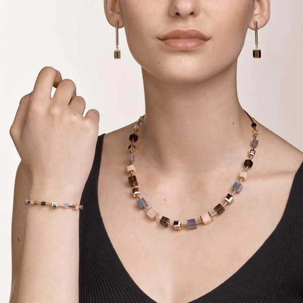 COEUR DE LION - Geocube Rose Aventurine, Agate & Smoky Quartz 5059_1100