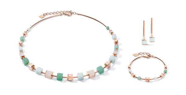 COEUR DE LION - Geocube Soft Pink & Green Aventurine 5059_0510