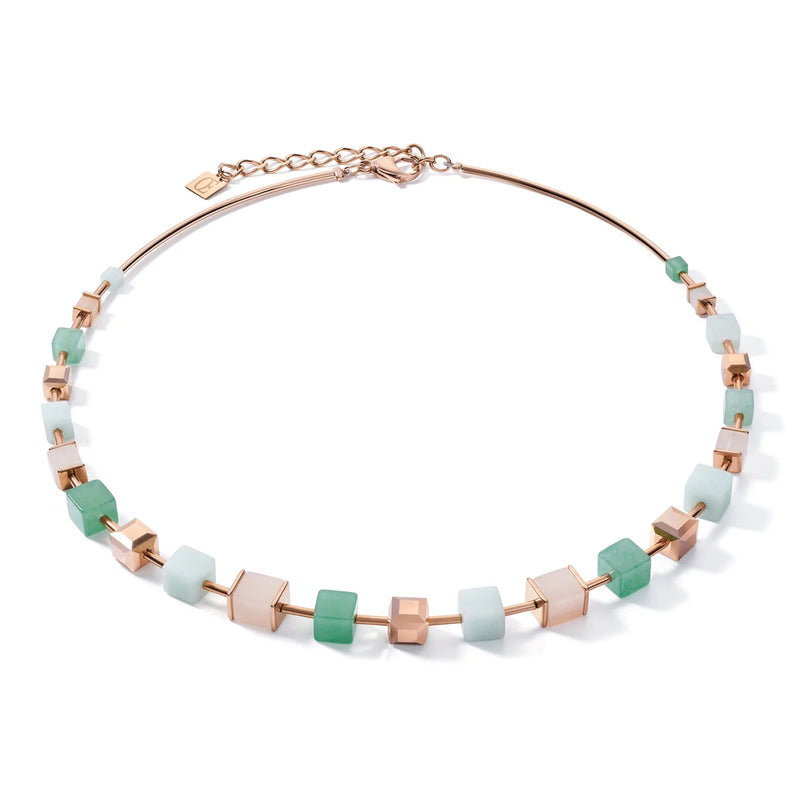 COEUR DE LION - Geocube Soft Pink & Green Aventurine 5059_0510