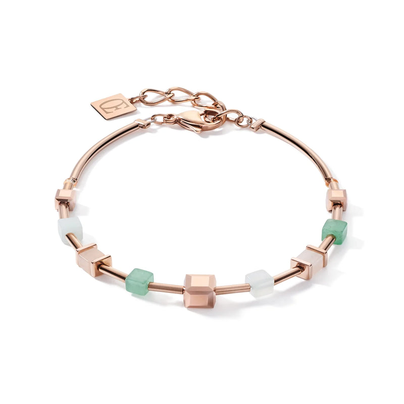 COEUR DE LION - Geocube Soft Pink & Green Aventurine 5059_0510