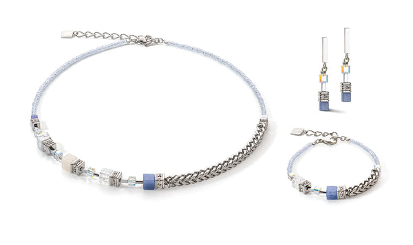 COEUR DE LION - Precious Fusion Chunky Chain & Light Blue Geocube 5085_0720