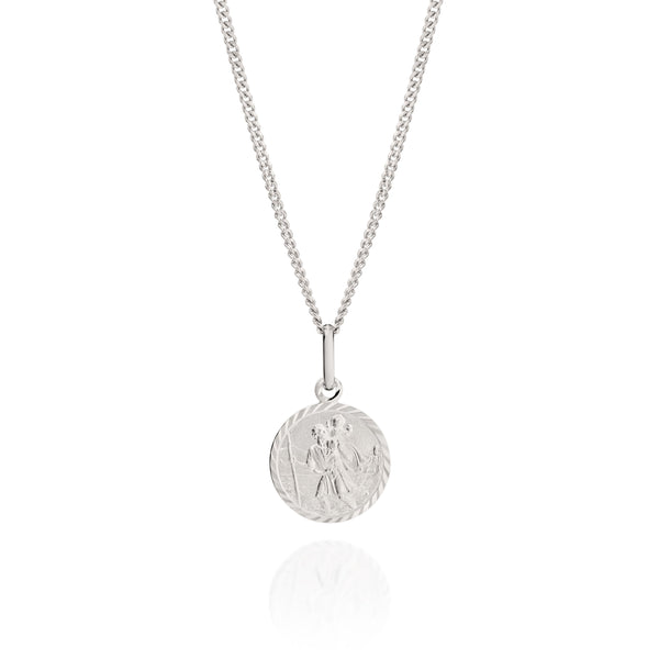 Silver 12mm St Christopher pendant
