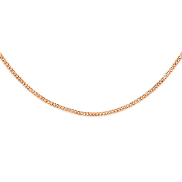9ct rose gold curb chain