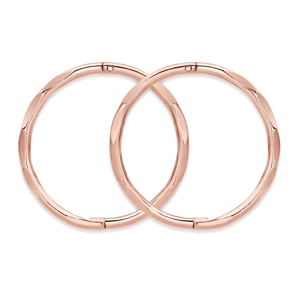 9ct rose gold large faceted gold sleepers