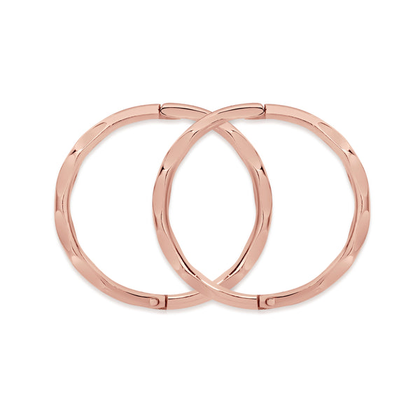 9ct rose gold medium faceted gold sleepers